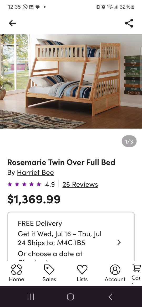 Harriet Bee Rosemarie Twin Over Full Bed - photo 2