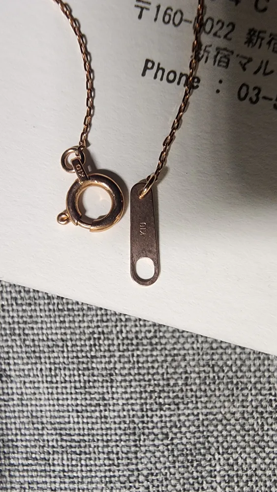 Canal 4℃ K10 Rose Gold Necklace with Diamonds image indicator(6)