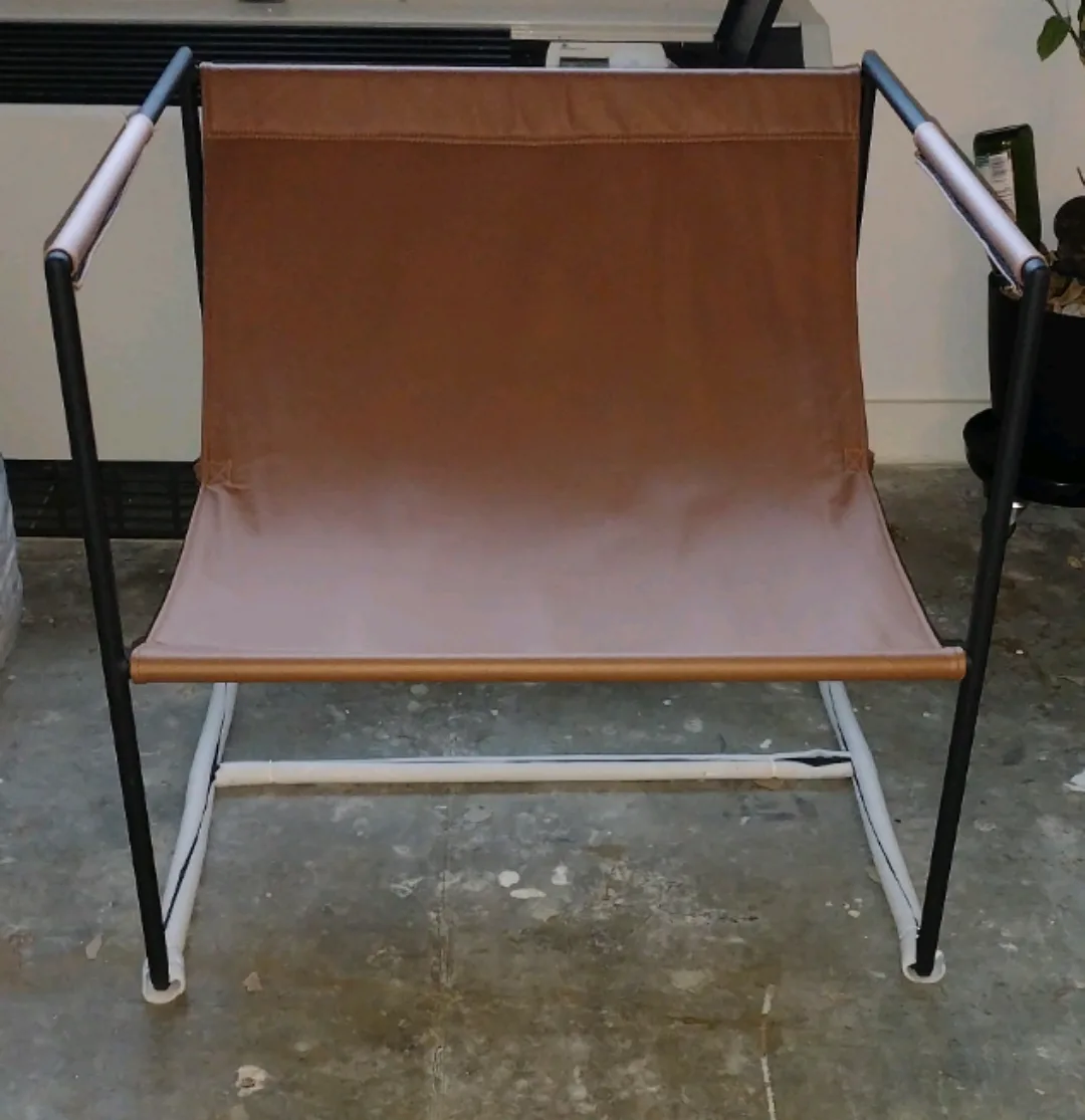 Brown Leather Sling Chair 🥕 thumbnail