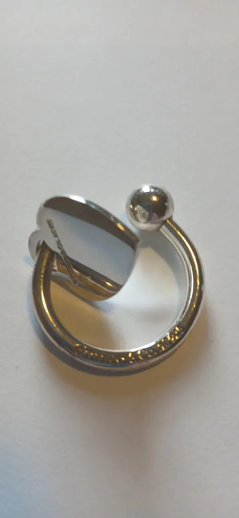 RARE 1990'S TIFFANY & CO. HEART STERLING SILVER KEY RING image indicator(4)