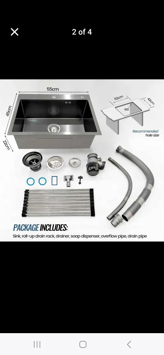 Stainless Steel Kitchen Sink with Accessories thumbnail