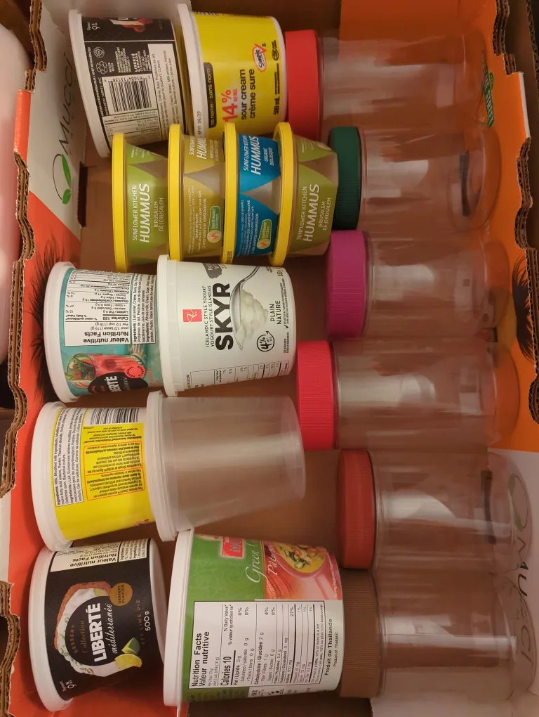 Mixed Empty Food Containers with Lids for Storage, Crafts 🇨🇦 thumbnail