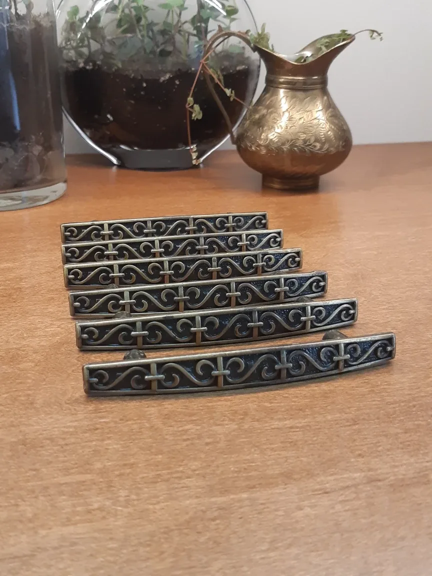 Antique Bronze Cabinet Pulls - Set of 6 thumbnail
