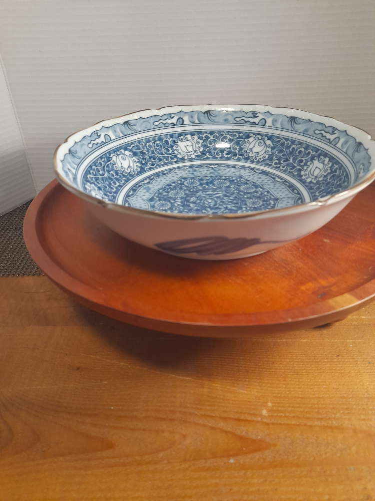 Vintage Blue & White Decorative Bowl - photo 2