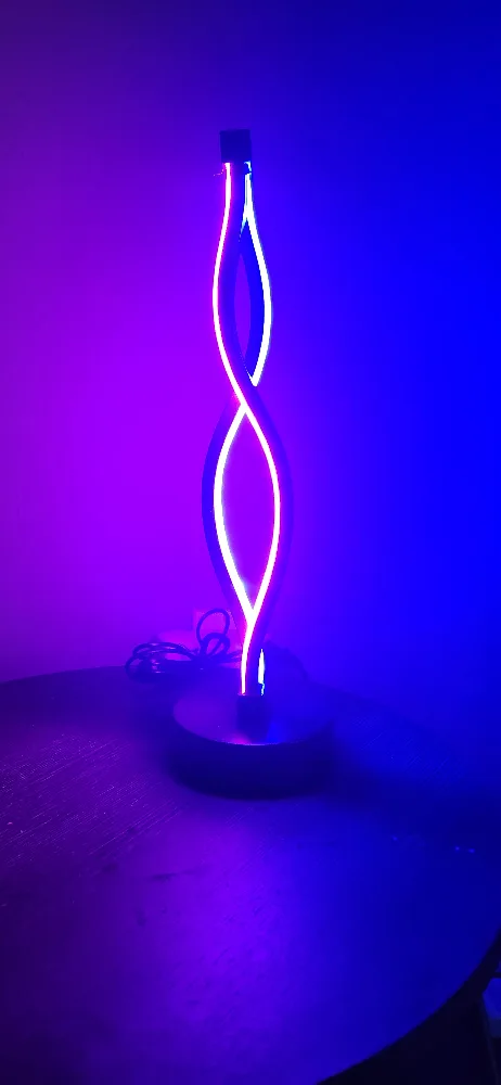 Modern LED Spiral Table Lamp - Purple and Blue only thumbnail