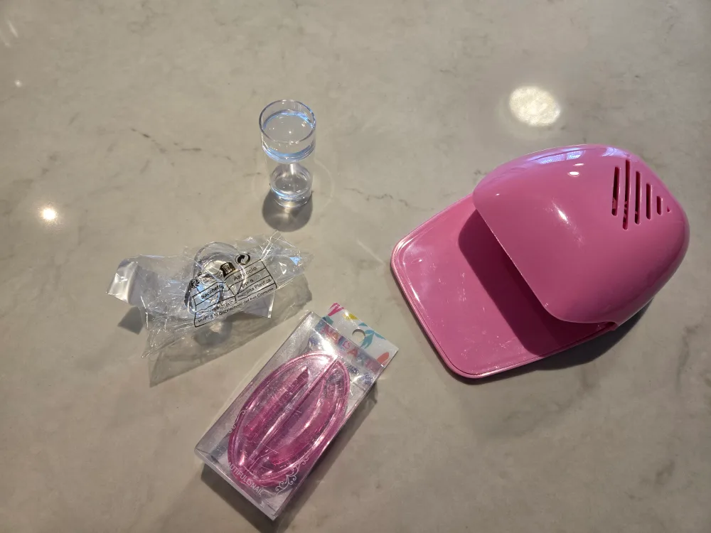 Pink Nail Polish Dryer and Nail Polish Stamp thumbnail