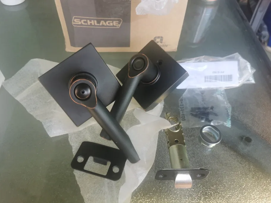 Schlage Matte Black Door Handle Set thumbnail
