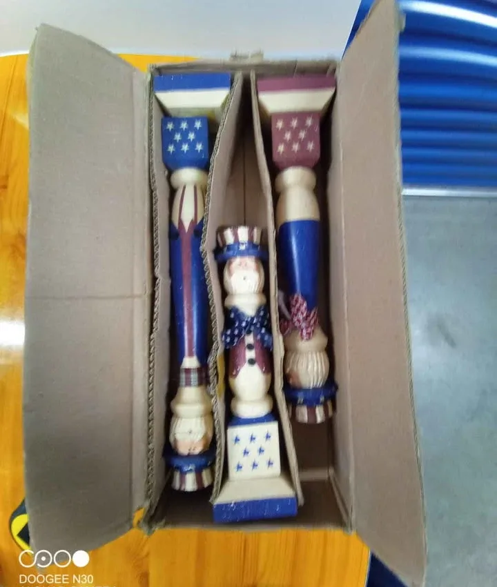 Uncle Sam Wood Statue Set image indicator(3)