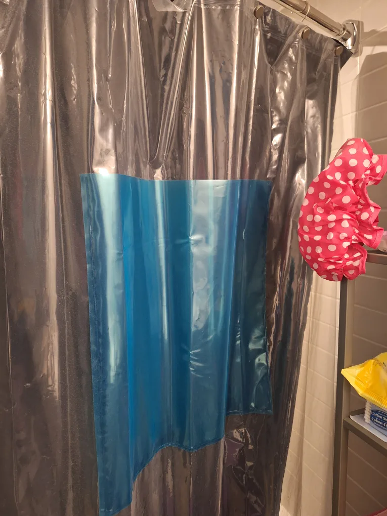 Shower Curtain with pockets image indicator(3)