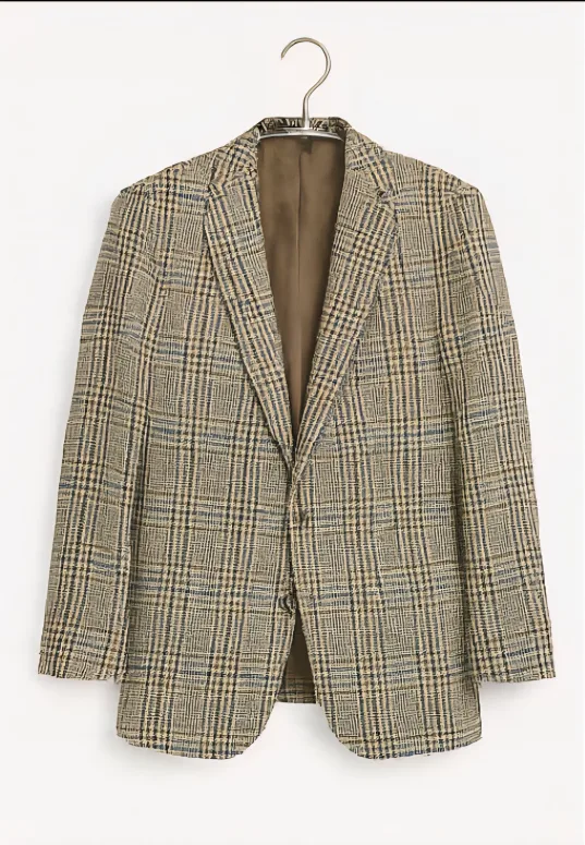 Checkered Blazer - Brown & Blue thumbnail