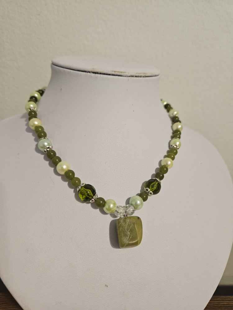 Green Beaded Necklace