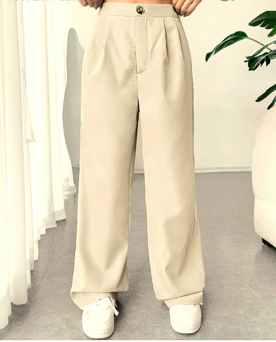 👖Beige Dress Pants - Wrinkle Resistant, 4-Way Stretch👖