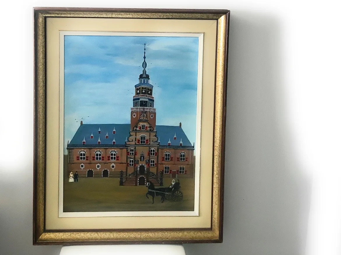 original L. Mulder painting of Stadhuis of Franeker. Netherlands image indicator(3)