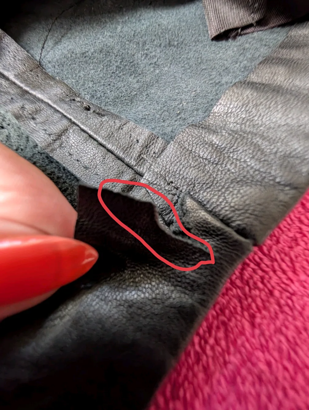 Black Natural Leather Skirt image indicator(7)