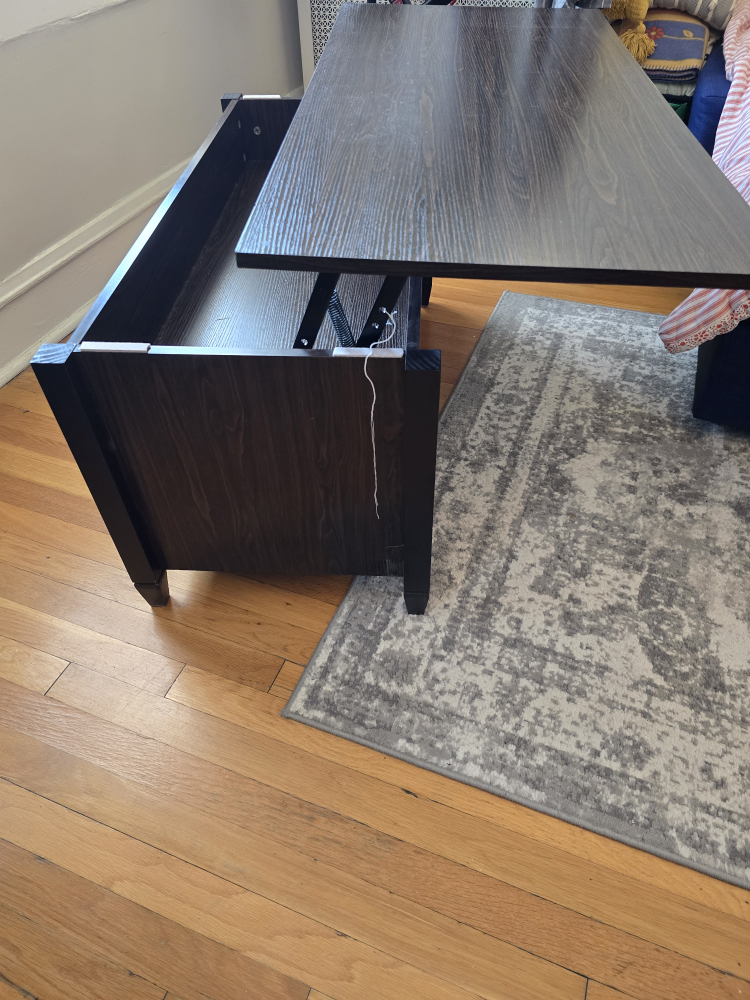 Lift Top Coffee Table - Dark Brown - photo 3