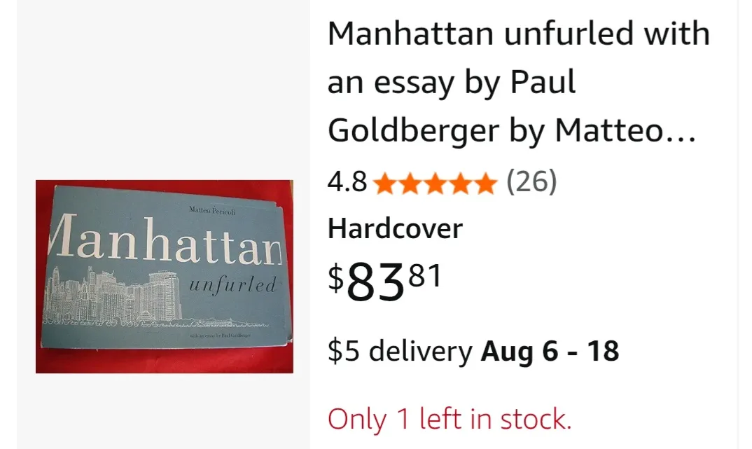 Manhattan Unfurled by Matteo Pericoli - NYC SKYLINE Book image indicator(6)