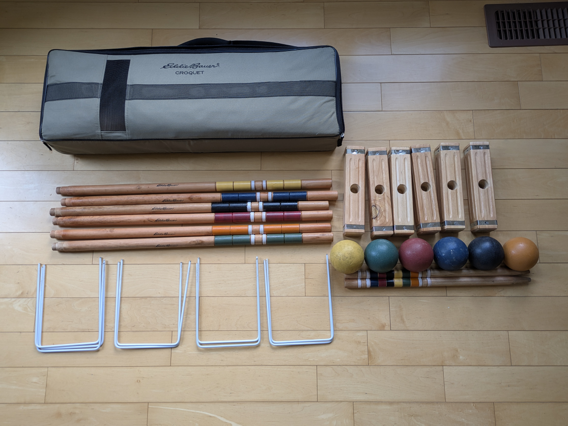 Eddie Bauer Croquet Set with Carrying Case