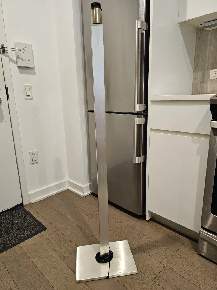Silver Metal Floor Lamp IKEA Tomelilla thumbnail