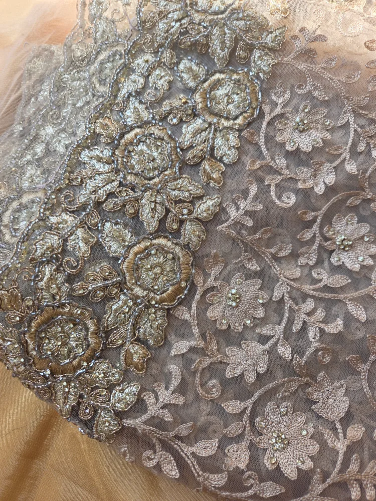 Embroidered Lace saree thumbnail