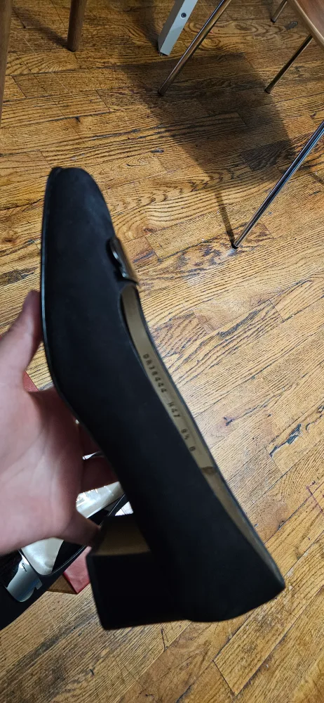 Salvatore Ferragamo Black Suede Pumps - Size 8.5 image indicator(2)