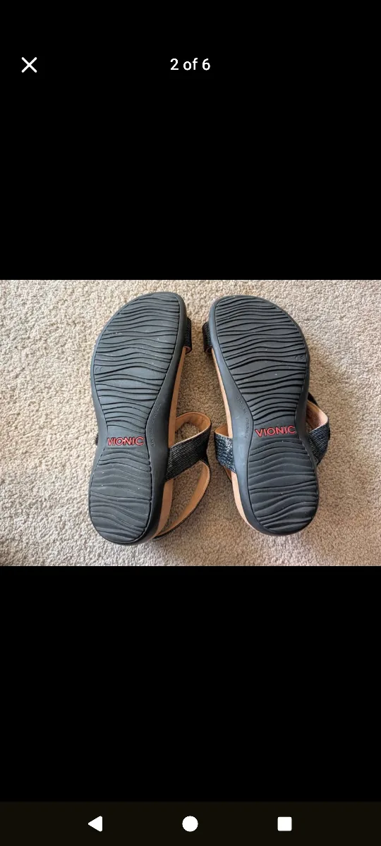 Black Strap Sandals ~ Bionic ~ image indicator(2)