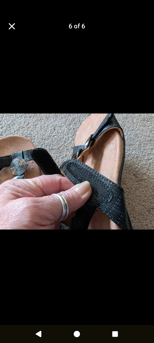 Black Strap Sandals ~ Bionic ~ image indicator(6)