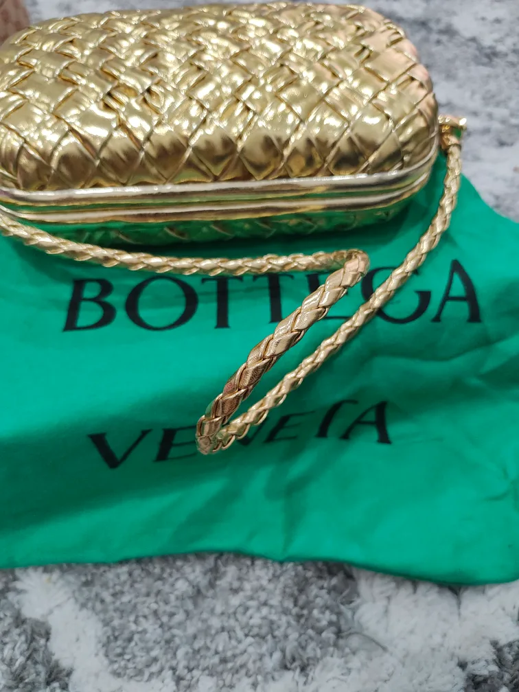 Bottega Veneta Gold Woven Clutch image indicator(3)