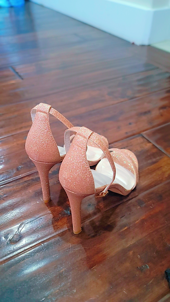 Betsey Johnson Patent Stiletto Rose Gold Heels - photo 3