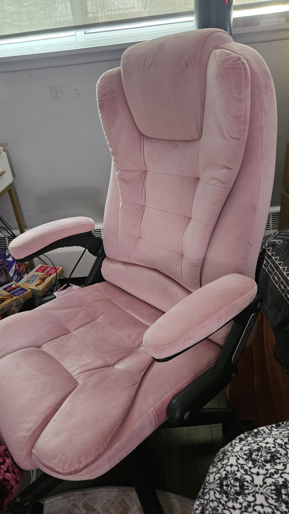 Pink Velvet Gaming Chair - photo 3