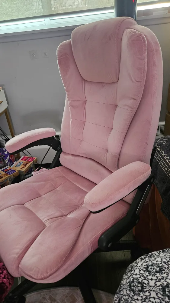Pink Velvet Gaming Chair image indicator(3)