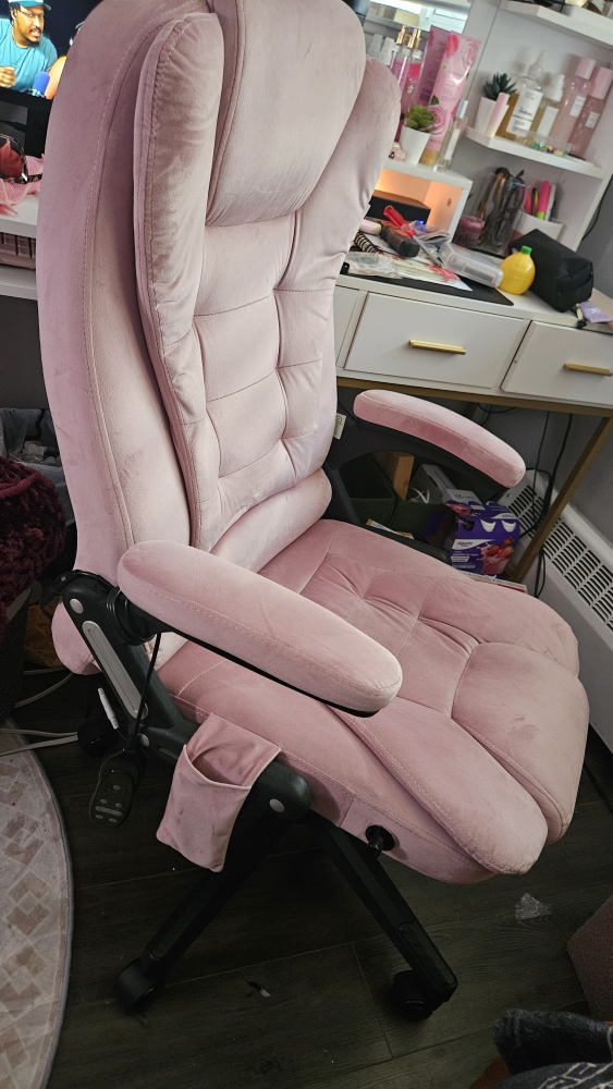 Pink Velvet Gaming Chair - photo 4