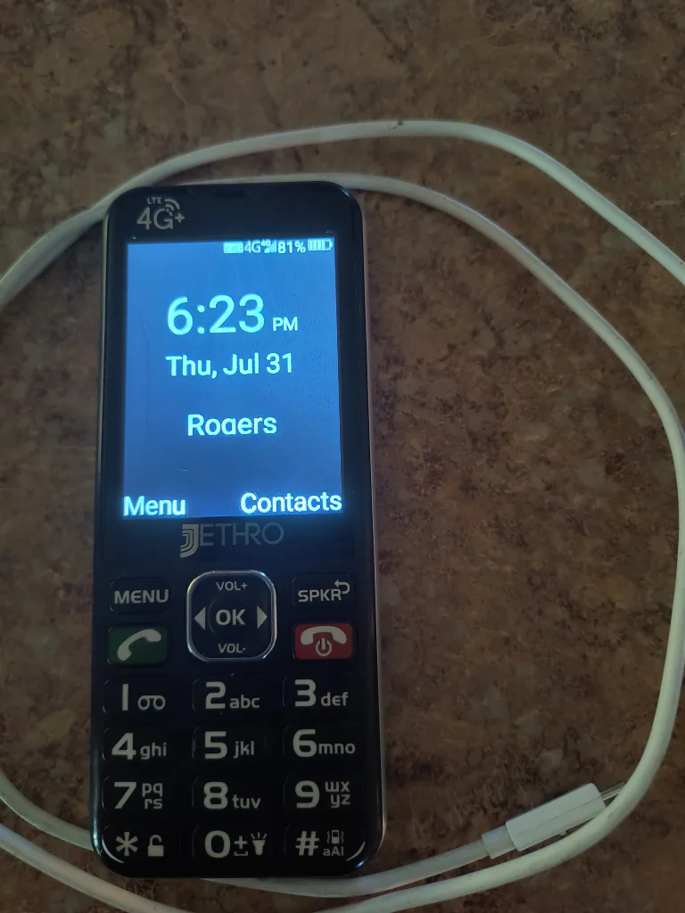 UNLOCK JETHRO SC490 4G SENIOR PHONE---BIG BUTTON---ANY NETWORK thumbnail