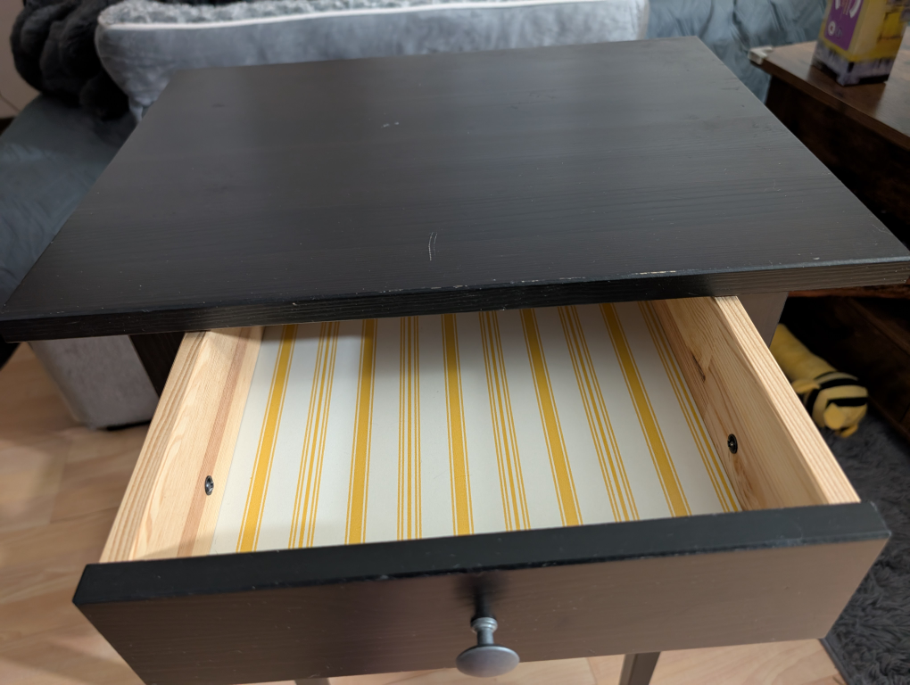 IKEA Nightstand with one drawer (Black) - photo 3
