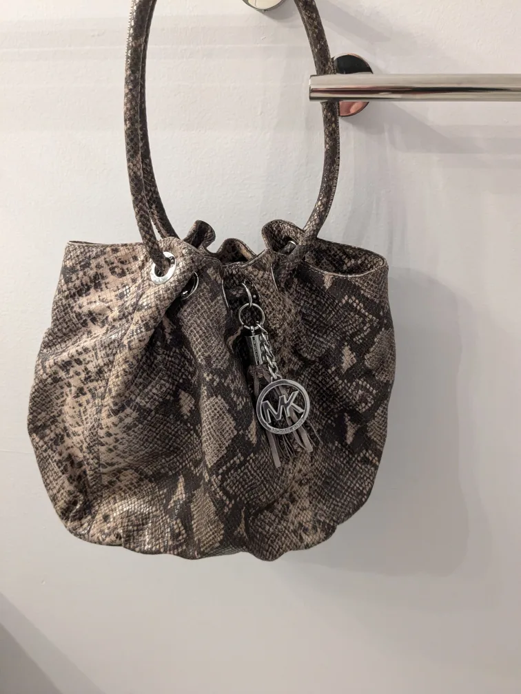 Michael Kors Authentic Snakeskin Bucket Bag thumbnail