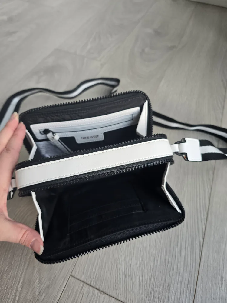 Nine West White & Black Crossbody Bag image indicator(2)
