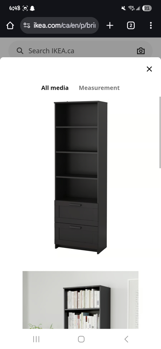 IKEA BRIMNES Bookcase - Black - photo 2