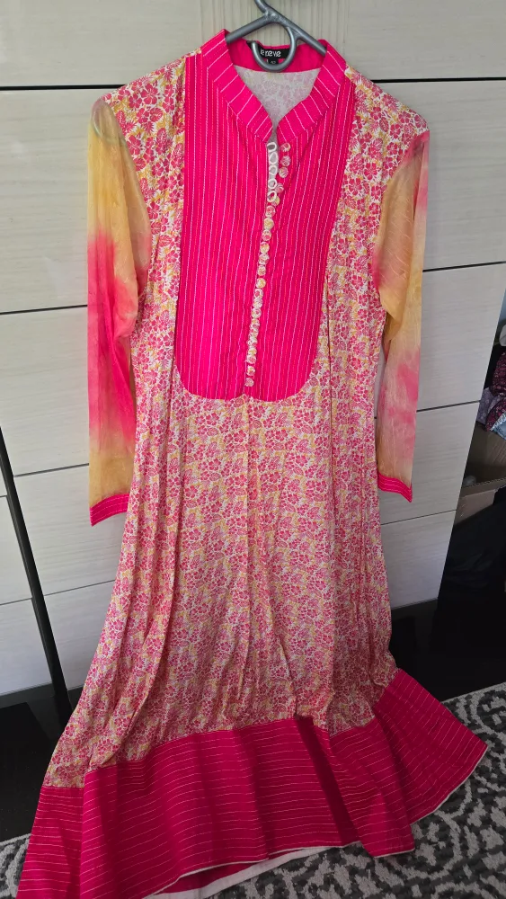 Pink & Yellow Floral Dress thumbnail