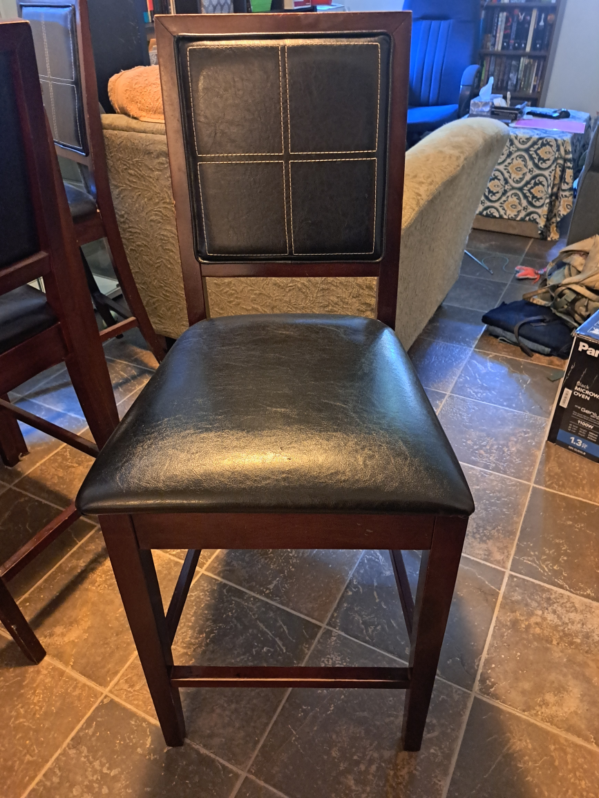 Dark Wood Dining Table with 4 Chairs - photo 3