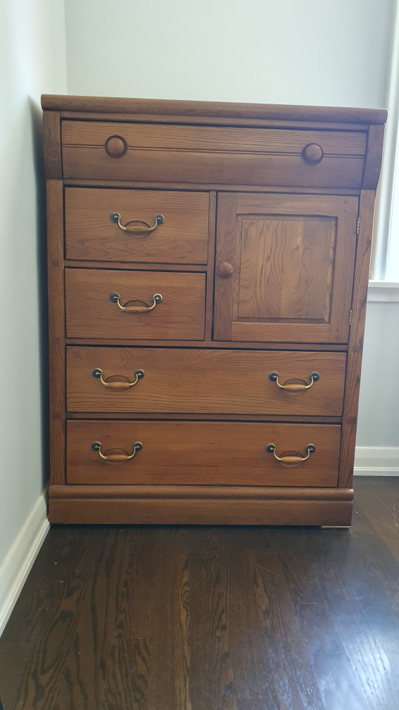 Wooden Dresser with Drawers and Cabinet - photo 3