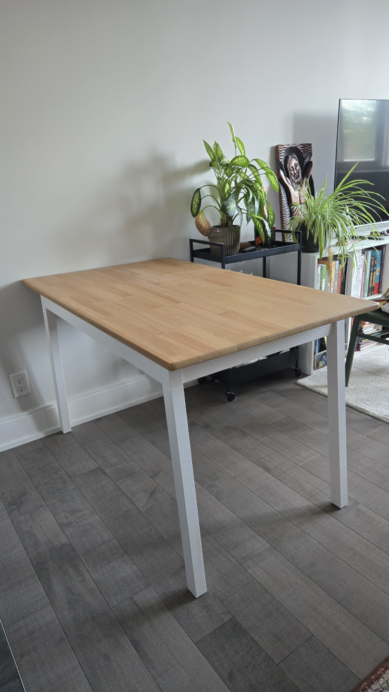 Moving Out Sale - IKEA Dining Table - Light Wood & White