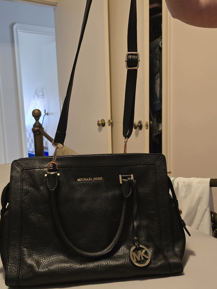 Michael Kors Black Leather Tote Bag