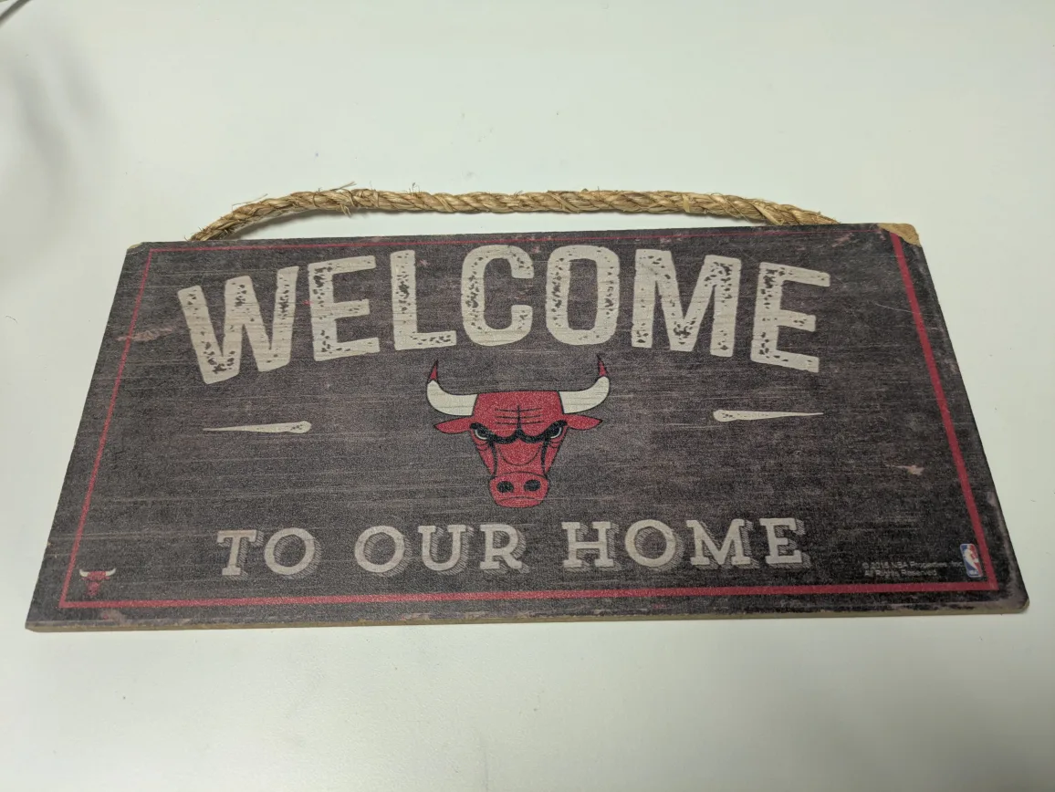 Chicago Bulls Welcome To Our Home Sign thumbnail