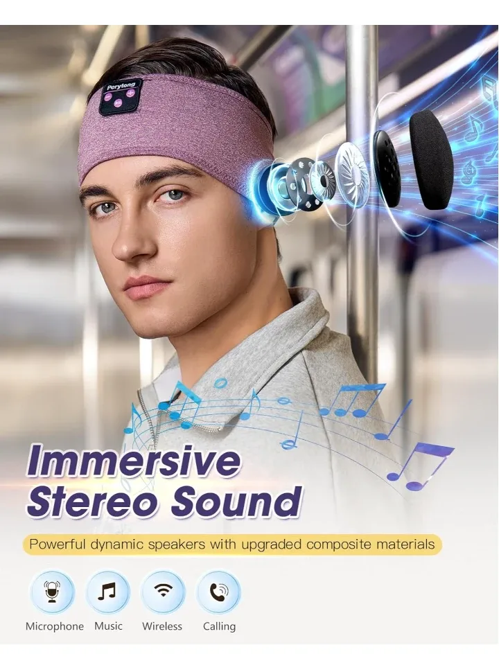 Hand Free Call and Stereo Music Hand Band, Yoga, Cycling, Sleep image indicator(3)