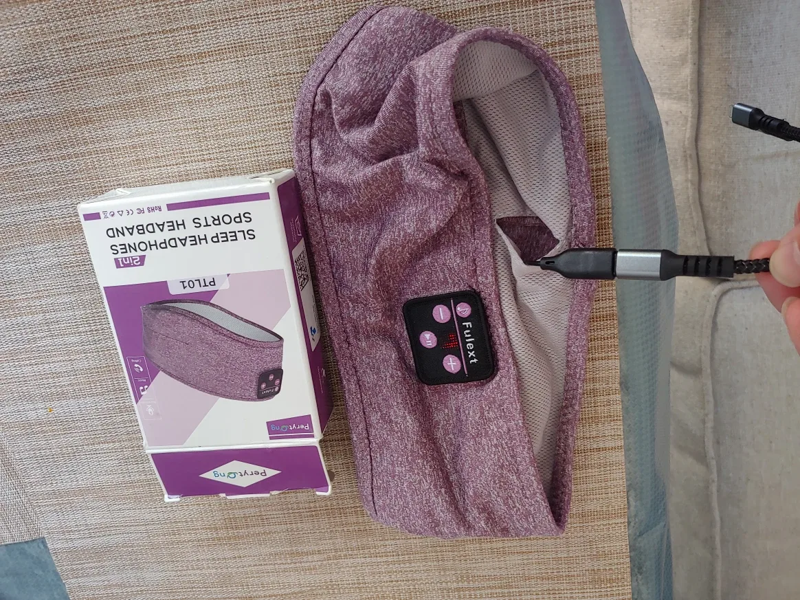 Hand Free Call and Stereo Music Hand Band, Yoga, Cycling, Sleep image indicator(8)