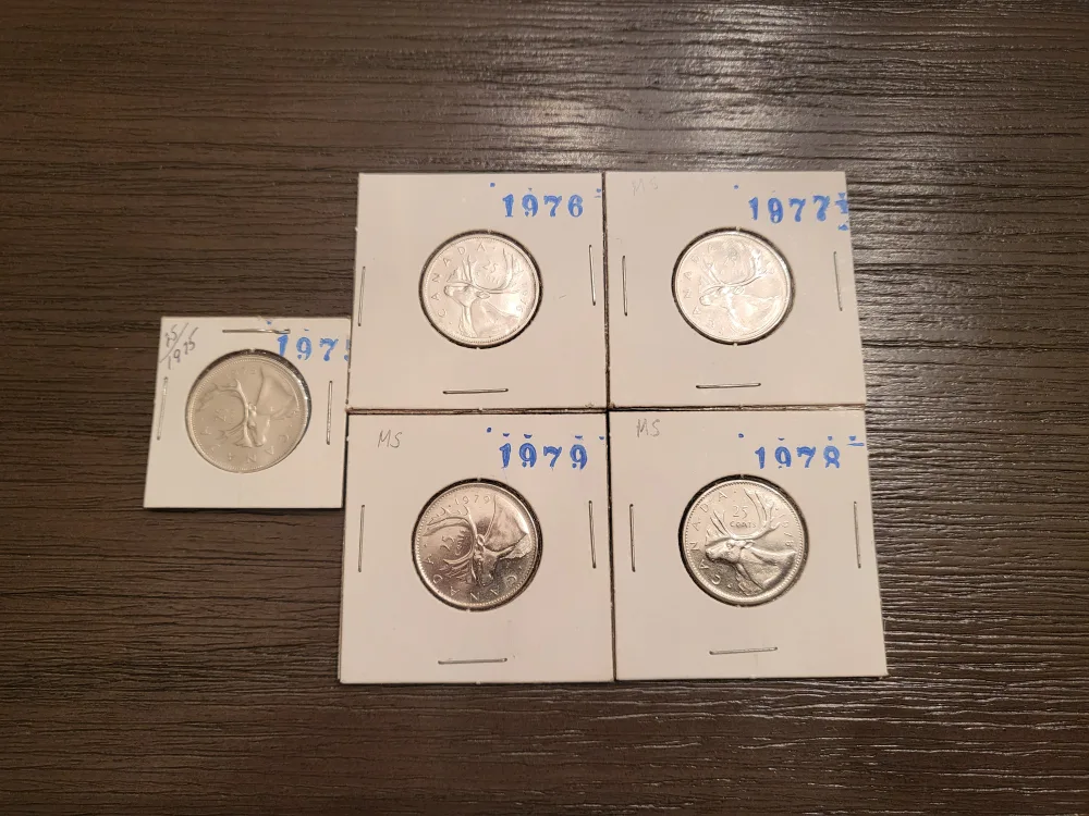 Vintage Canadian Quarter Collection (1975-1979) image indicator(3)