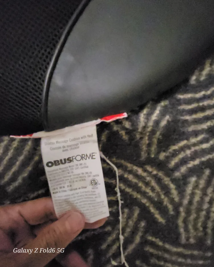 Obusforme shiatsu massage cushion with heat image indicator(4)