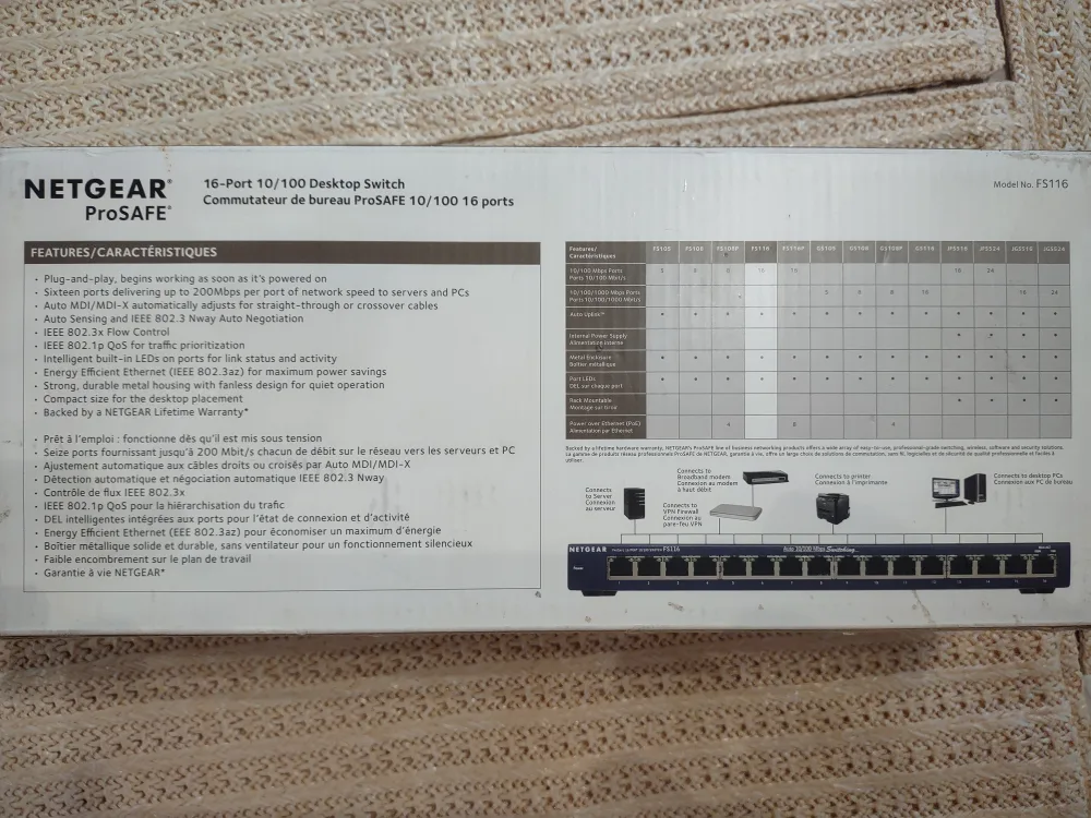 Netgear ProSafe FS116 16-Port Desktop Switch thumbnail