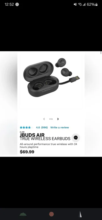 JLab JBuds Air True Wireless Earbuds thumbnail
