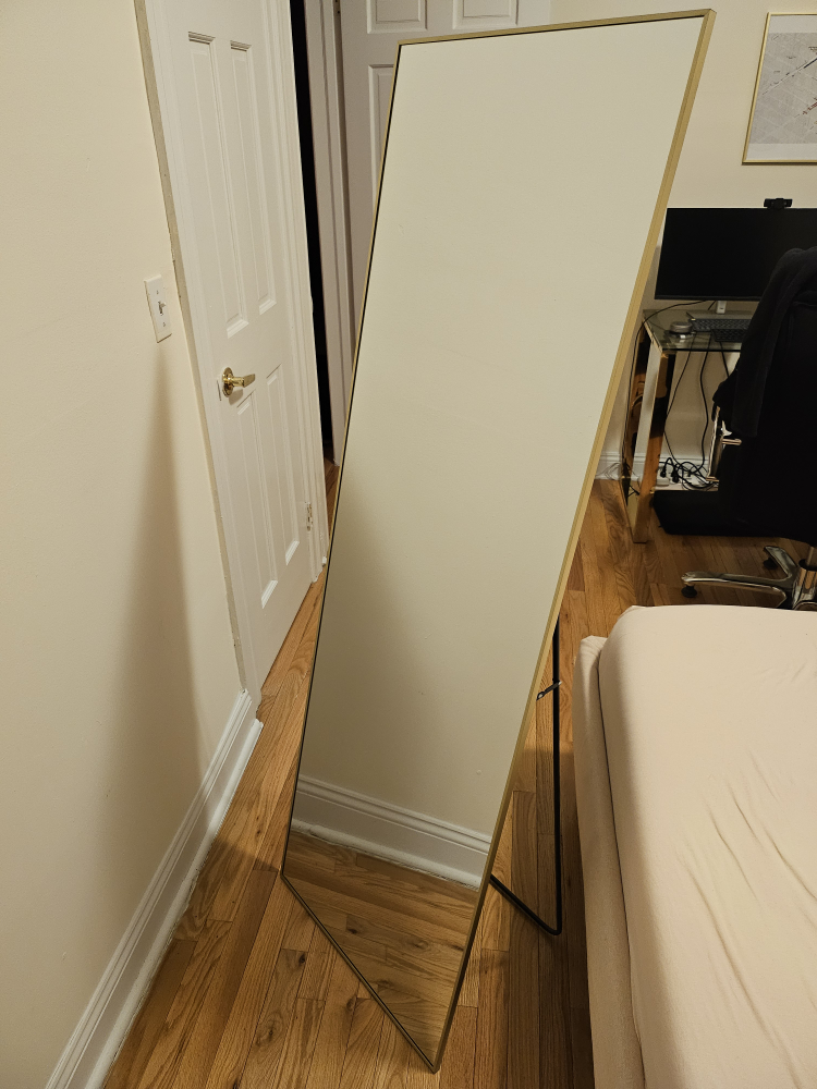 Gold framed full length mirror