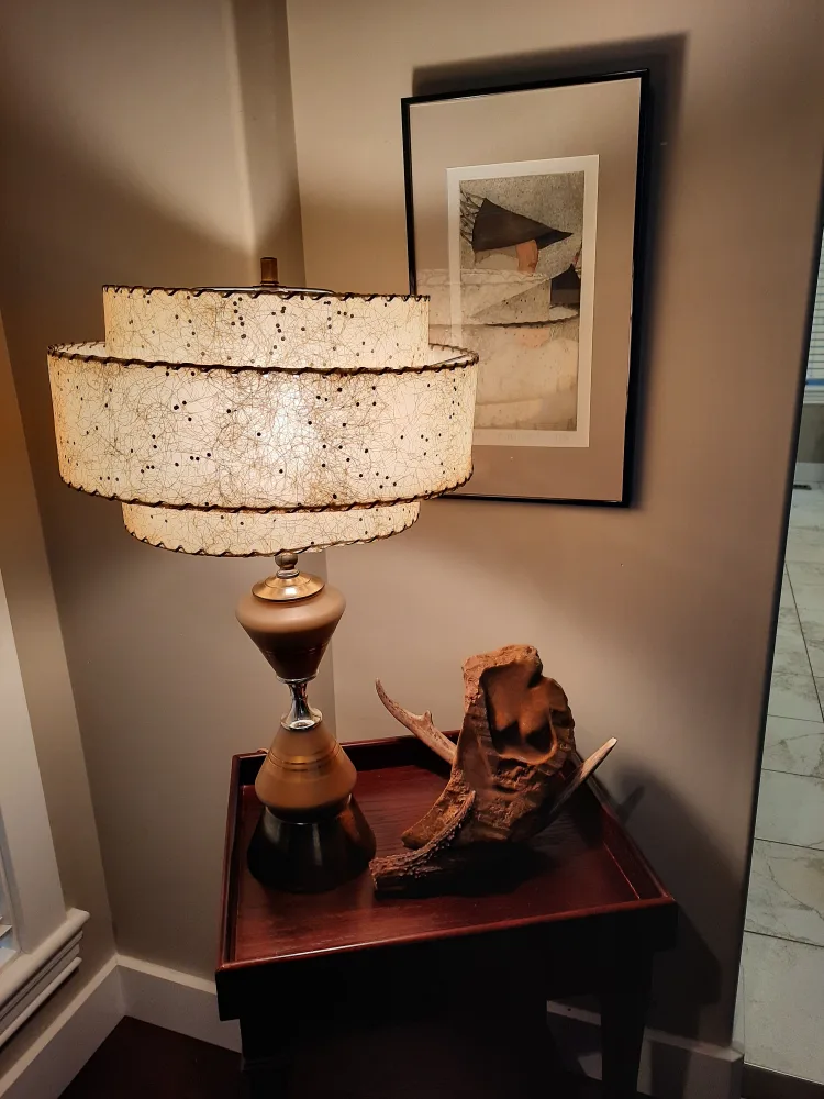 RARE atomic style lamp, jazzy 1950s style alert thumbnail